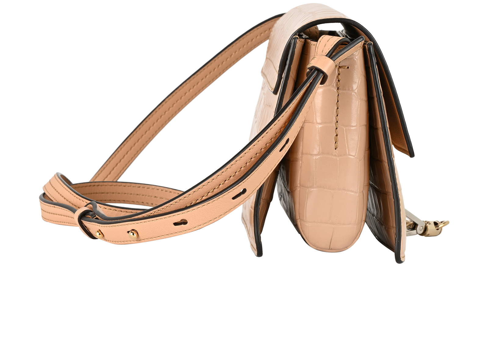 Faye Crossbody, &pound;320, Handbags, Nude, Leather, Side view